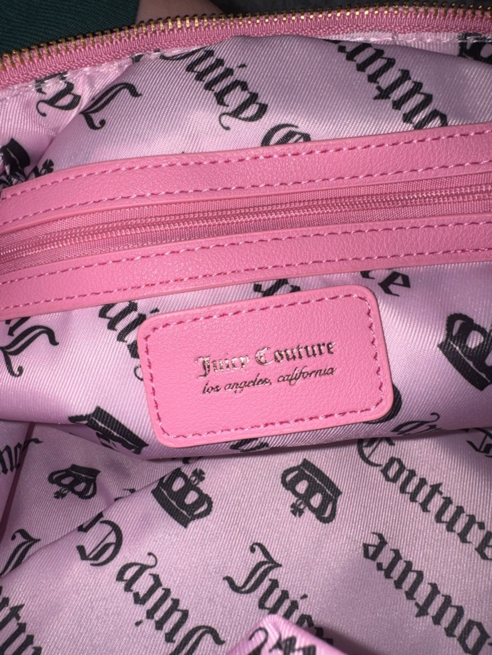 Juicy Couture Juicy Tale Bowler Bag Quilted Velour in Sandstone Pink Y2K NWT - Picture 5 of 6